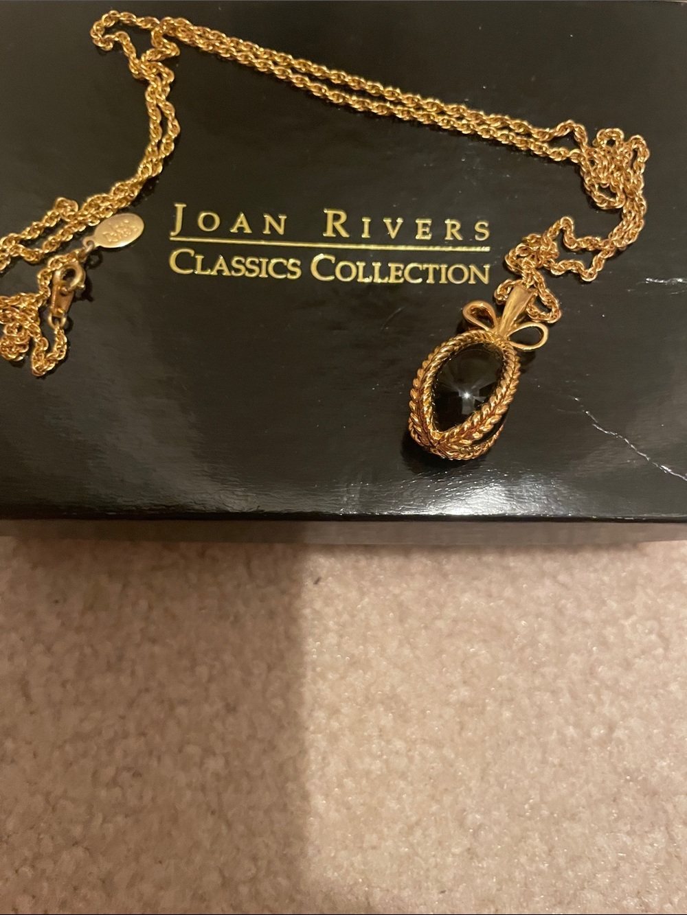 Joan Rivers tigers faberge egg Necklace  vintage